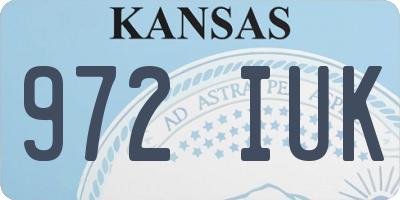 KS license plate 972IUK