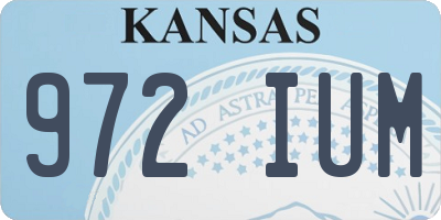 KS license plate 972IUM