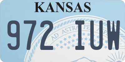 KS license plate 972IUW