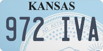 KS license plate 972IVA