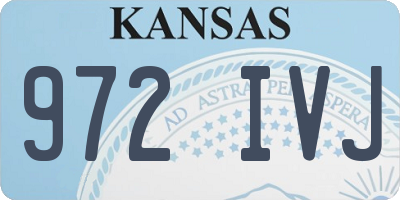 KS license plate 972IVJ