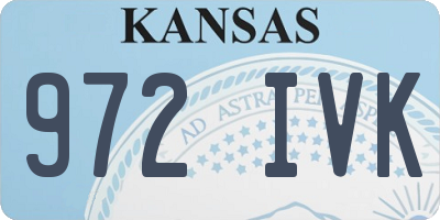 KS license plate 972IVK