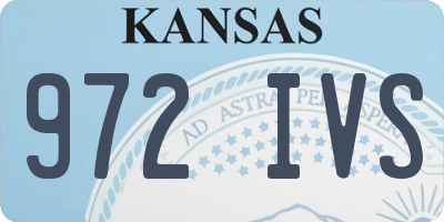KS license plate 972IVS