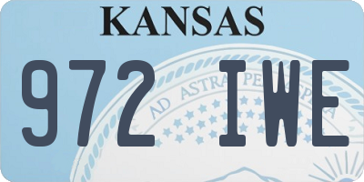 KS license plate 972IWE
