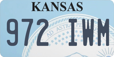 KS license plate 972IWM