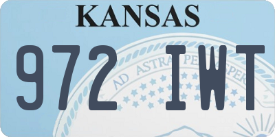 KS license plate 972IWT