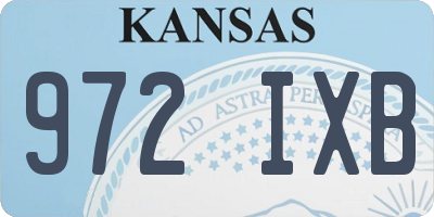 KS license plate 972IXB