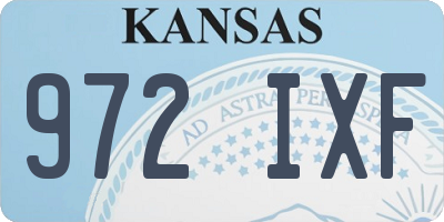 KS license plate 972IXF