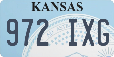 KS license plate 972IXG