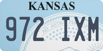 KS license plate 972IXM