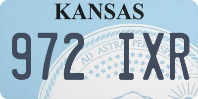 KS license plate 972IXR