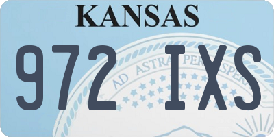 KS license plate 972IXS