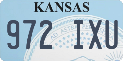 KS license plate 972IXU