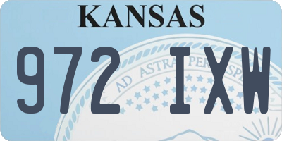 KS license plate 972IXW