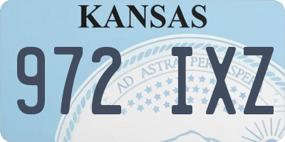 KS license plate 972IXZ