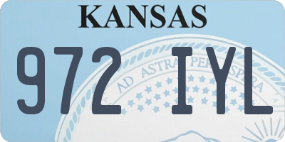 KS license plate 972IYL