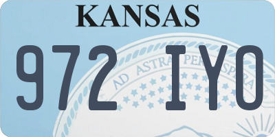 KS license plate 972IYO