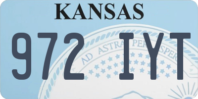 KS license plate 972IYT