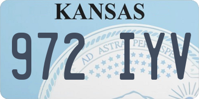 KS license plate 972IYV