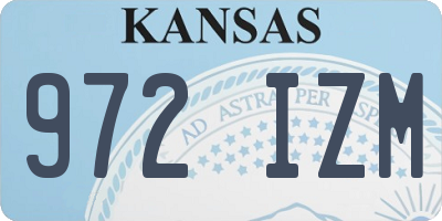 KS license plate 972IZM