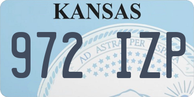 KS license plate 972IZP