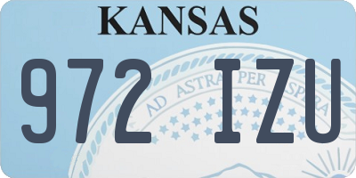 KS license plate 972IZU