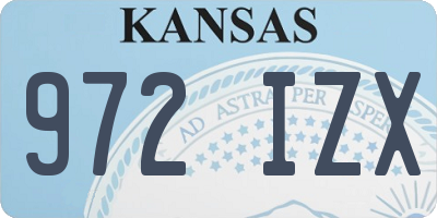 KS license plate 972IZX