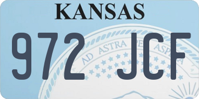 KS license plate 972JCF