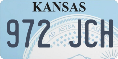 KS license plate 972JCH