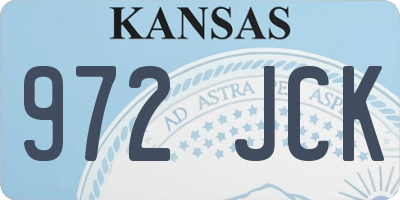 KS license plate 972JCK