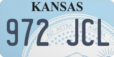 KS license plate 972JCL