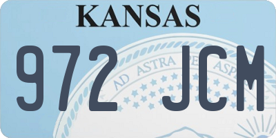 KS license plate 972JCM