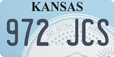 KS license plate 972JCS