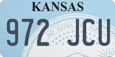 KS license plate 972JCU