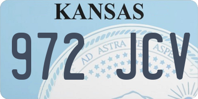KS license plate 972JCV