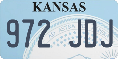 KS license plate 972JDJ