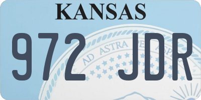 KS license plate 972JDR