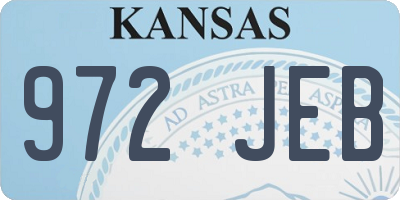 KS license plate 972JEB