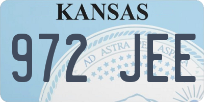 KS license plate 972JEE