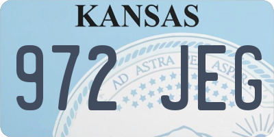 KS license plate 972JEG