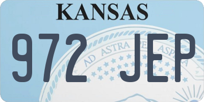 KS license plate 972JEP