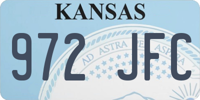 KS license plate 972JFC