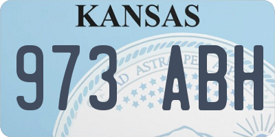KS license plate 973ABH