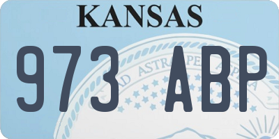KS license plate 973ABP