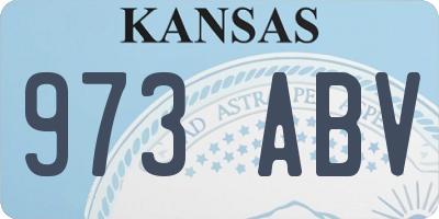 KS license plate 973ABV