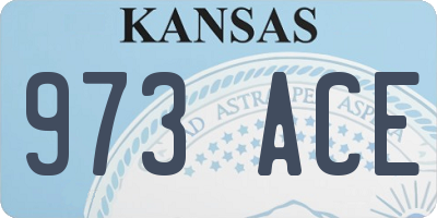 KS license plate 973ACE