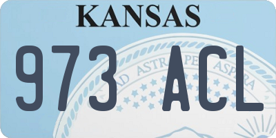 KS license plate 973ACL