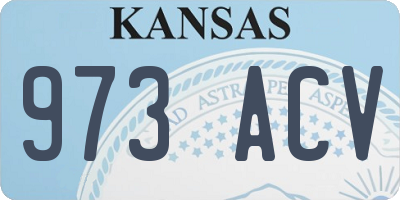KS license plate 973ACV