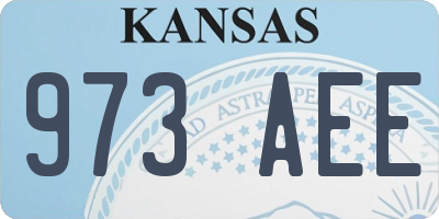 KS license plate 973AEE