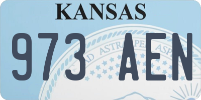 KS license plate 973AEN